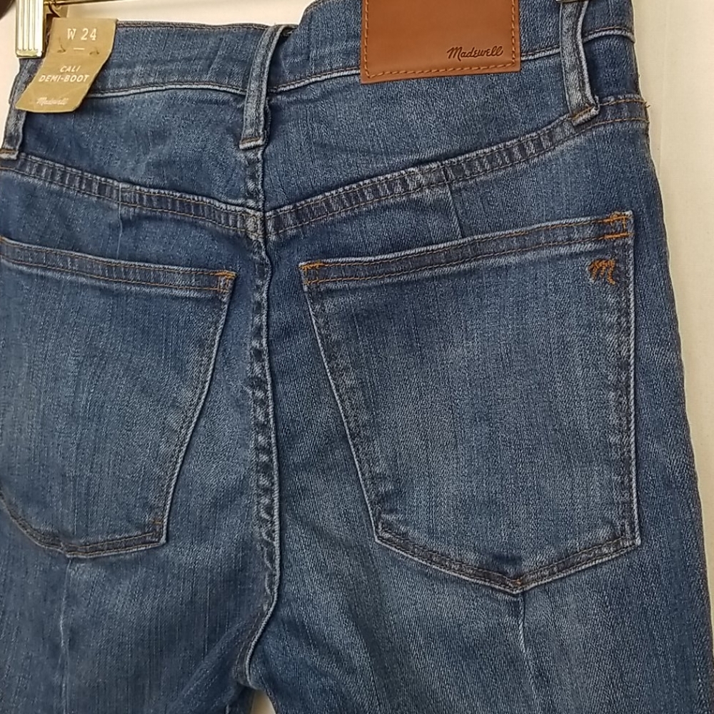 NEW Madewell Cali Demi Boot Back Seam Jeans Sz 24 - Picture 10 of 14